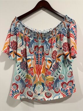 Flying Tomato Multicolor Floral Off-Shoulder Blouse
